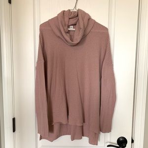 BP waffle knit cowl neck